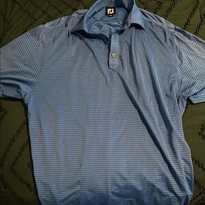 FootJoy Men's Blue Striped Shirt